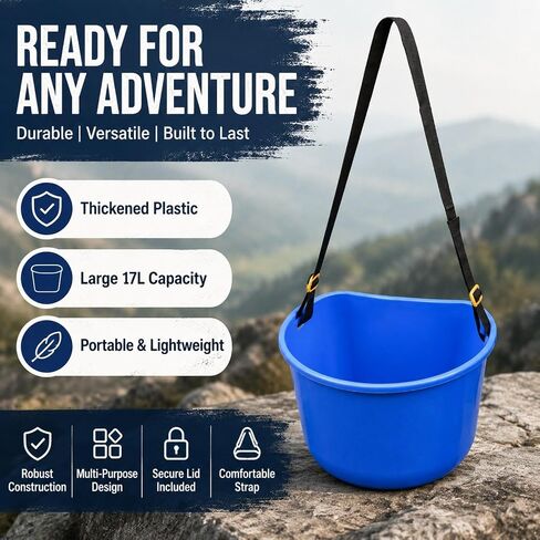 Fruit Picking Bucket Container Large Capacity Multifunctional with Adjustable Strap for Farming Fruit in Kuwait