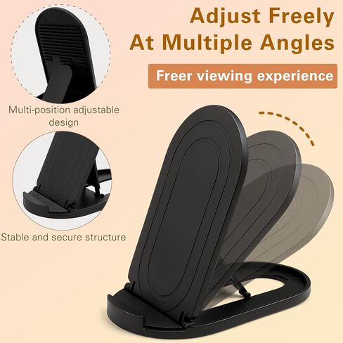 6-Pack Portable Phone & Tablet Stand(Black&White), Foldable Multi-Angle Desk Holders, Adjustable Universal Holder for Samsung Galaxy, iPad, iPhone in Kuwait