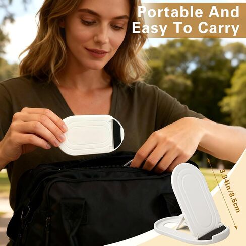 6-Pack Portable Phone & Tablet Stand(Black&White), Foldable Multi-Angle Desk Holders, Adjustable Universal Holder for Samsung Galaxy, iPad, iPhone in Kuwait