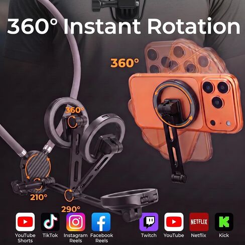 3-in-1 Magnetic Neck Mount for Cell Phones,Neck Phone Holder in Kuwait