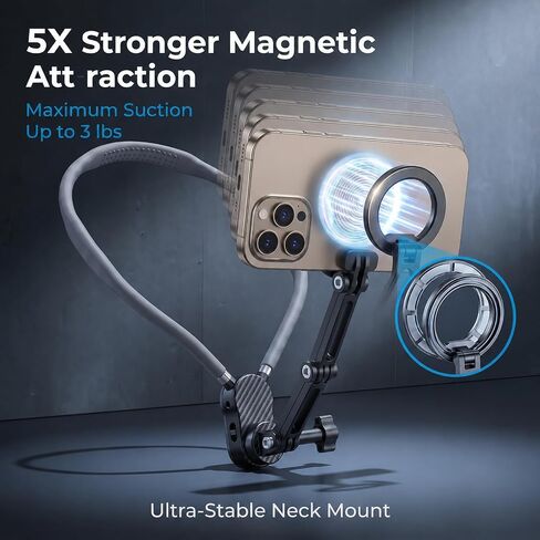 3-in-1 Magnetic Neck Mount for Cell Phones,Neck Phone Holder in Kuwait