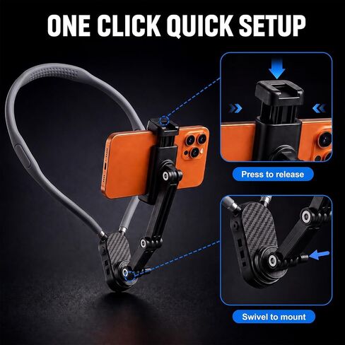 3-in-1 Magnetic Neck Mount for Cell Phones,Neck Phone Holder in Kuwait