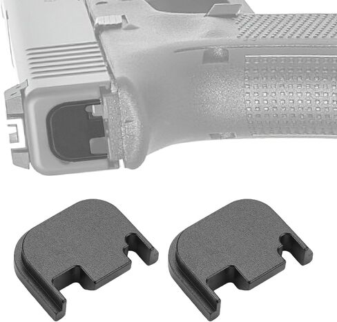 2 Pack Rear Cover Slide Plates for Gen 1-4, Aluminum Engraved Back for Plate G17 19 21 22 23 24 26 27 29 30 31 32 33 34 35 36 37 38 39 40 41 Models Slide Back Butt Plate in Kuwait