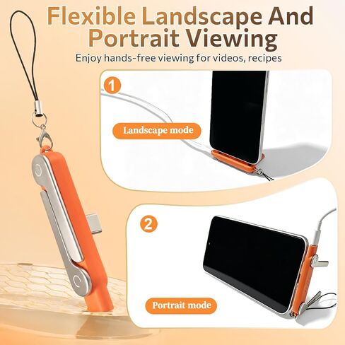 4 Pcs 240W USB C to USB C Invisible Stand Charger, 2 In 1 Foldable Holder in Kuwait