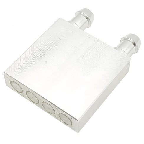 2pcs 40×40×12mm Aluminum Water Cooling Block, Silver Liquid Water Cooler Heat Sink System for PC Computer CPU Graphics Radiator in Kuwait