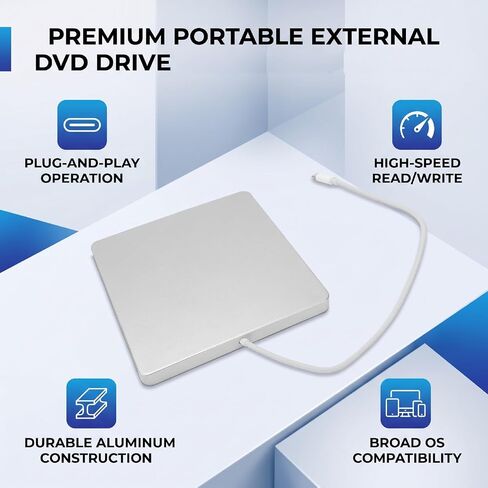 External DVD Drive USB C Aluminum Alloy Slot Loading in Kuwait