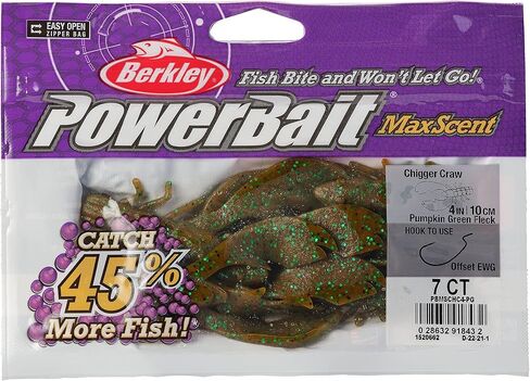 بيركلي PowerBait MaxScent Chigger Craw طعم صيد ناعم in Kuwait