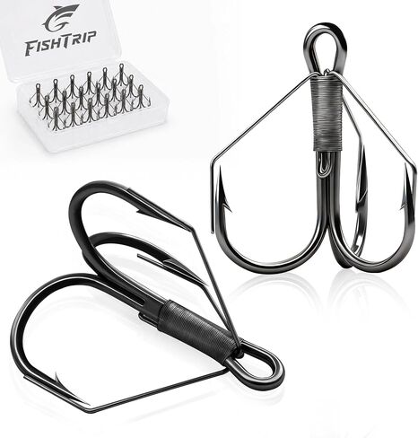 FishTrip Weedless Treble Hooks, 24Pcs Replacement Hooks for Baits in Kuwait