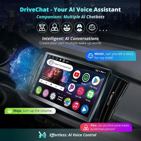 ATOTOZONE A6PF Plus 8-Core 4G+64G 7inch Android Double DIN Car Stereo, 4G LTE, Wireless CarPlay/Android Auto QLED Touch Screen, WiFi/BT/USB Tethering, Dual Bluetooth, 36-Band EQ, AI Chat, DSP/LRV/SWC in Kuwait
