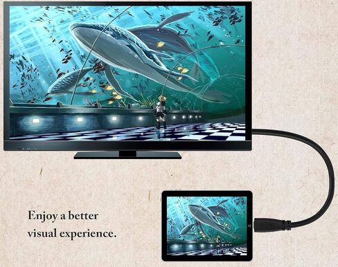 Micro hdmi Socket Male to Mini hdmi Male Converter,high Speed Micro hdmi Cable 4k,Compatible with Digital Cameras, Tablet,Monitors,and Other Devices.(1m) (C/D) in Kuwait