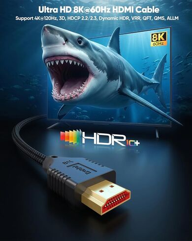 Short HDMI Cable 1FT 10K 8K@60Hz, Small HDMI 2.1 Cable 1 Foot in Kuwait