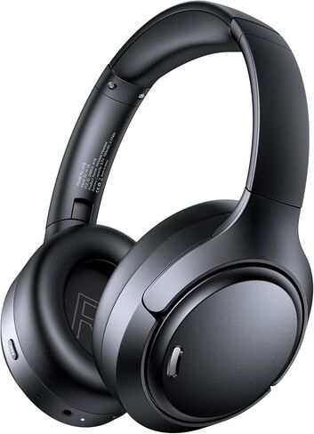 Hybrid Active Noise Cancelling Bluetooth 6.0 Headphones 120H Long Playtime, 6 ENC Mic, Over Ear Headphones Wireless, Hi-Res Audio, Memory Foam Earcup, Transparency Mode ANC Headphone for Travel Office in Kuwait