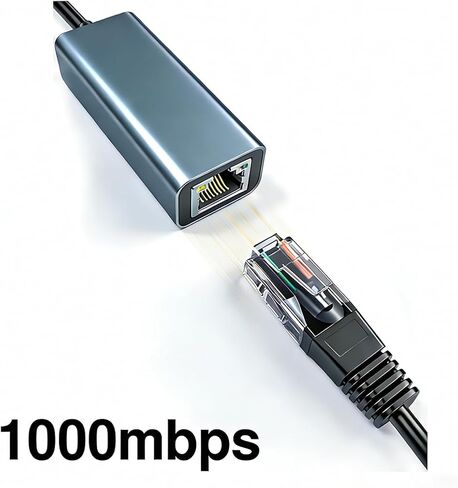 Type-C USB C to Ethernet Adapter Plug and Play USB C A to RJ45 Cable Network Adapter for Laptop iPad Pro ChromeBook XPS Galaxy S9/S8 iPad and More in Kuwait