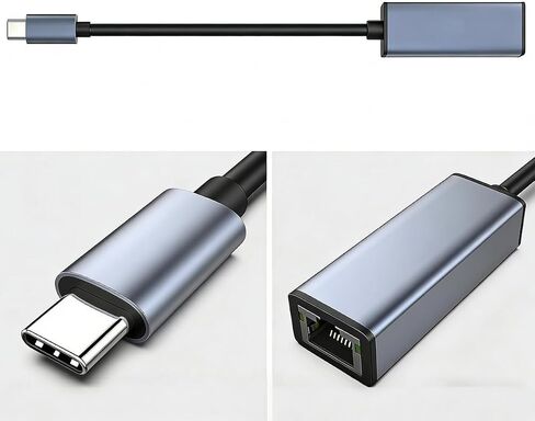 Type-C USB C to Ethernet Adapter Plug and Play USB C A to RJ45 Cable Network Adapter for Laptop iPad Pro ChromeBook XPS Galaxy S9/S8 iPad and More in Kuwait