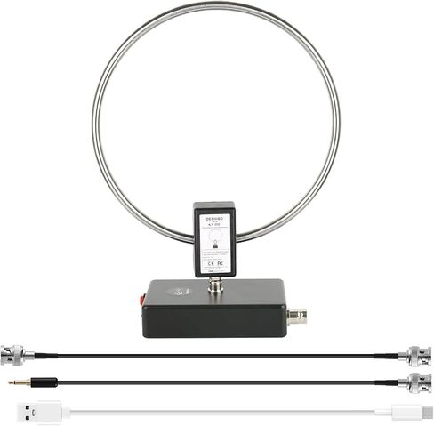 GA800 Portable Active Shortwave Antenna (Free of Tuning), WOOKLEA Loop Antenna 10kHz-159MHz, with BNC Cable, LW MW SW FM Air V Band, Used for Amateur Radio in Kuwait