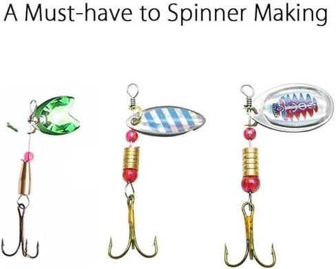 30pcs DIY Fishing Spinner Lure Bodies Kit Inline Spinnerbait Making Materials 5 * 14mm D354 in Kuwait