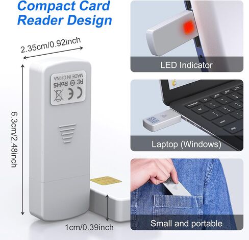 SIM Card Reader - Nano Micro Standard USB SIM Card Adapter with Eject Pin for Windows PC Laptop, Read Edit Copy Contacts SMS Messages Nano SIM Adapter Reader for SIM Memory Card Backup Management in Kuwait