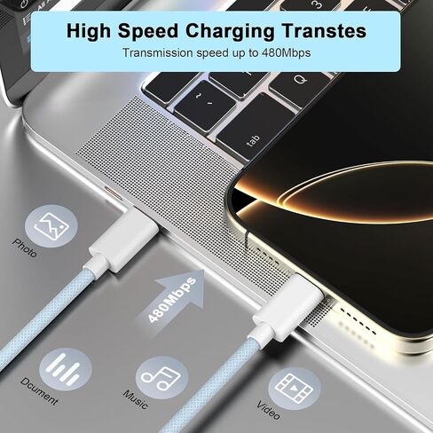 [Apple MFi Certified] 40W iPhone 17 Charger,USB C Wall Charger Cable in Kuwait