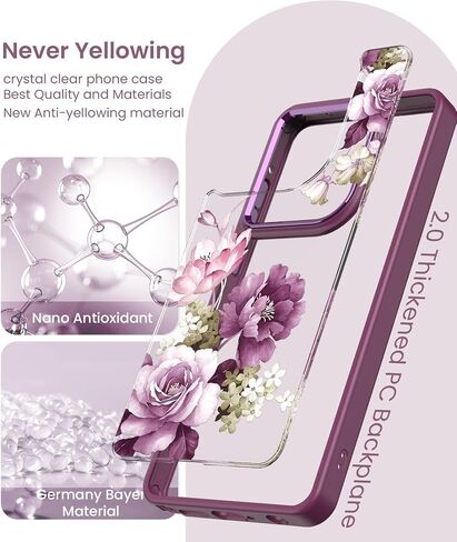 Clear Flower Case for Motorola Moto G Stylus 2026-Purple in Kuwait