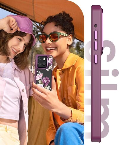 Clear Flower Case for Motorola Moto G Stylus 2026-Purple in Kuwait