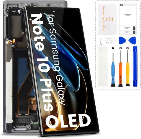 OLED for Samsung Galaxy Note 10 Plus Screen Replacement with Frame,Black in Kuwait
