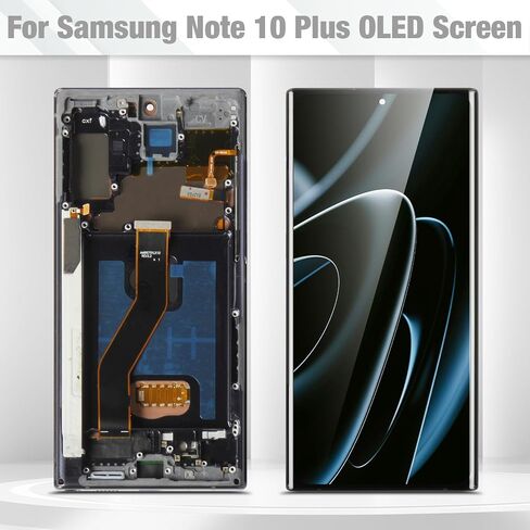 OLED for Samsung Galaxy Note 10 Plus Screen Replacement with Frame,Black in Kuwait