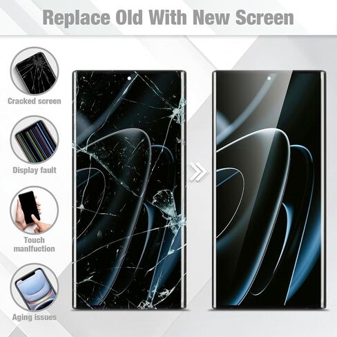 OLED for Samsung Galaxy Note 10 Plus Screen Replacement with Frame,Black in Kuwait