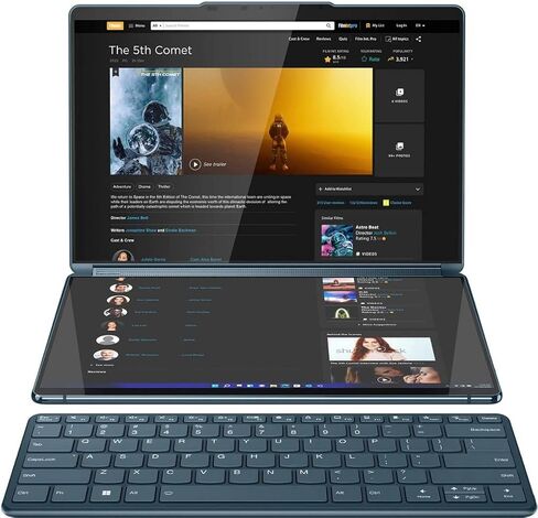 Lenovo Yoga Book 9i 2-in-1 13.3" 2.8K Dual Screen OLED Touch Laptop - Intel Core i7-1355U with 16GB Memory - 512GB SSD - Tidal Teal ((512GB - China Model No Warranty) in Kuwait