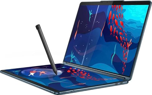 Lenovo Yoga Book 9i 2-in-1 13.3" 2.8K Dual Screen OLED Touch Laptop - Intel Core i7-1355U with 16GB Memory - 512GB SSD - Tidal Teal ((512GB - China Model No Warranty) in Kuwait