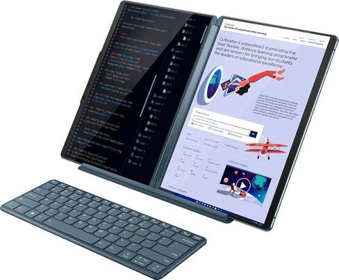 Lenovo Yoga Book 9i 2-in-1 13.3" 2.8K Dual Screen OLED Touch Laptop - Intel Core i7-1355U with 16GB Memory - 512GB SSD - Tidal Teal ((512GB - China Model No Warranty) in Kuwait
