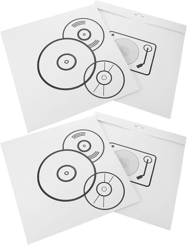 4pcs Inch Vinyl Record Protective Paper Sleeves Storage Bags in Kuwait