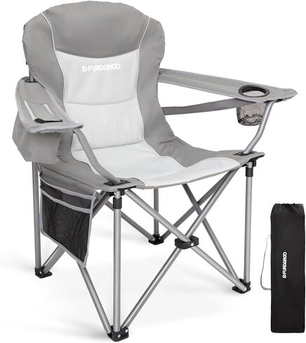 FUNDANGO Oversized Camping Chair, Heavy Duty Folding Chair in Kuwait