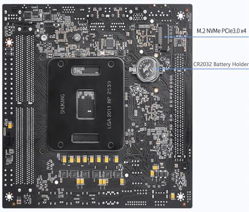C612 Mini-ITX NAS Motherboard for E5 v3/v4, Dual 10GbE, 10 SATA, Dual M.2 NVMe, ECC Memory Support(1×M.2 Adapter + 2×SFF-8643 Cables) in Kuwait