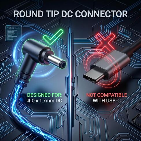 45W Laptop Charger Compatible with Lenovo IdeaPad 20V 2.25A Round Tip in Kuwait
