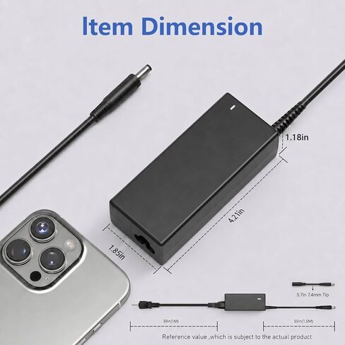 65W 4.5mm AC Adapter Compatible with Dell DC15250, Insprion 14 15 16 Laptop in Saudi Arabia