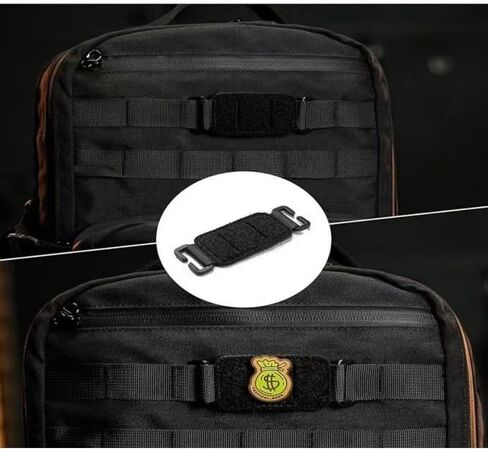 2 Pack Molle Patch Panel Straps with Dual Sided Hook and Loop Attachment Morale Patch Mount Adapter Molle Straps for Military Tactical Backpack American Flag Patches Molle Admin Pouch Pouches in Kuwait