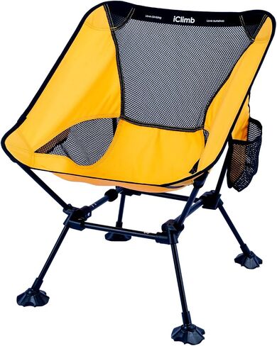 iClimb Ultralight Compact Folding Anti-Sinking Chair, Black in Saudi Arabia