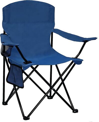 Folding Camping Chair with Cup Holder & Side Storage Bag 300lbs Capacity Lightweight High Back Portable for Beach, Picnic, Sport, Cyan in Kuwait