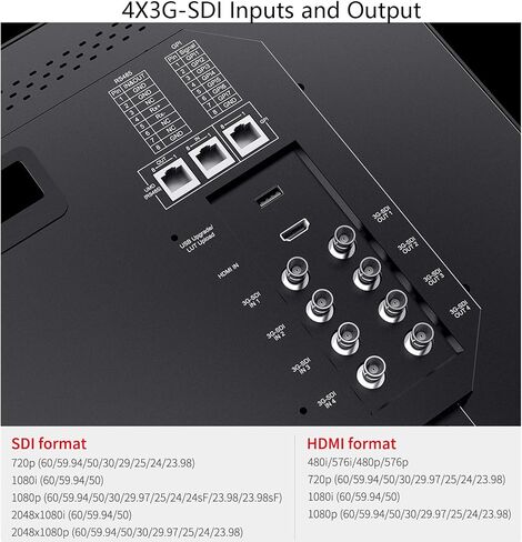 ATEM215S-CO 21.5 inch Multi-Camera Broadcast Monitor with 4x3G-SDI Input Output 1 HDMI in Quad Split Display for Studio Television Production Full HD 1920x1080 (ATEM215S-CO) in Kuwait