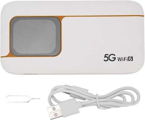 Fabater 5G Portable WiFi Device with 2.01 Inch Touch Screen High Capacity Battery Supports 16 Devices for Families in Kuwait