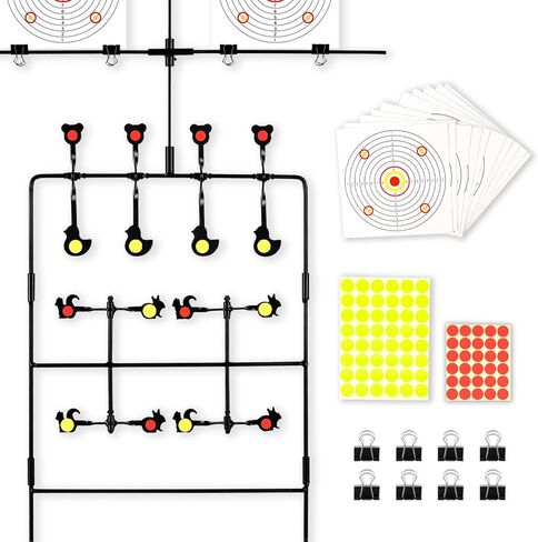 Highwild Multi-Shot Air Gun Pellet BB Gun Target 3-Section Detachable with Adjustable Paper Stand - Rated for .22/.177 Caliber in Kuwait