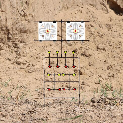 Highwild Multi-Shot Air Gun Pellet BB Gun Target 3-Section Detachable with Adjustable Paper Stand - Rated for .22/.177 Caliber in Kuwait