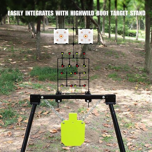 Highwild Multi-Shot Air Gun Pellet BB Gun Target 3-Section Detachable with Adjustable Paper Stand - Rated for .22/.177 Caliber in Kuwait