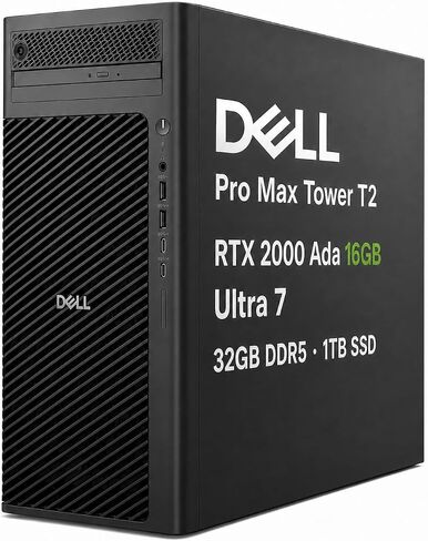 Dell Pro Max Tower T2 FCT2250, NVIDIA RTX 2000 Ada 16GB, Intel Ultra 7 265 in Kuwait