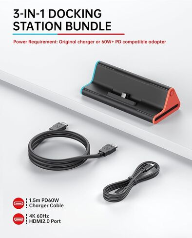 Switch 2 Dock with HDMI, 4K Portable Docking Station for Nintendo Switch2 in Kuwait