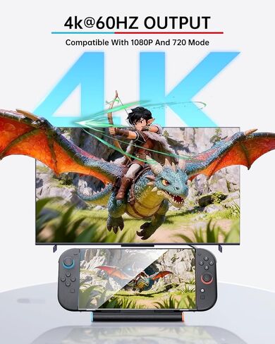 Switch 2 Dock with HDMI, 4K Portable Docking Station for Nintendo Switch2 in Kuwait