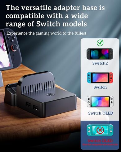 TV Docking Station for Nintenndo Switch 2, Switch & OLED, RGB Charging Dock in Kuwait