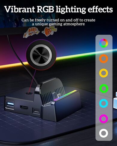 TV Docking Station for Nintenndo Switch 2, Switch & OLED, RGB Charging Dock in Kuwait