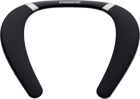 Monster Boomerang Neckband Bluetooth Speaker - Wireless Wearable Speaker with 12H Playtime, IPX7 Waterproof, True 3D Stereo Sound for Home, Sport, Outdoor - Black in Kuwait