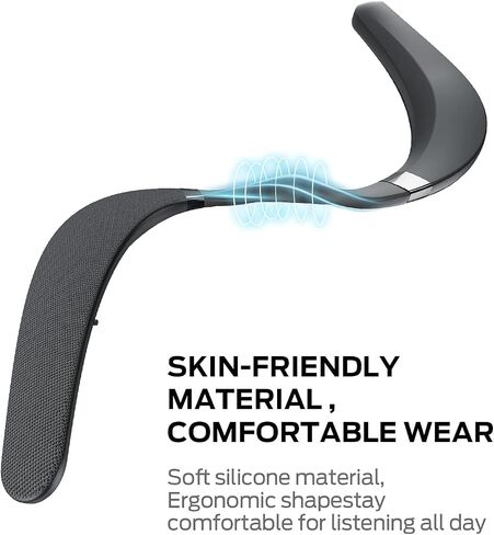 Monster Boomerang Neckband Bluetooth Speaker - Wireless Wearable Speaker with 12H Playtime, IPX7 Waterproof, True 3D Stereo Sound for Home, Sport, Outdoor - Black in Kuwait